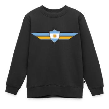 Argentinien Fan Weltmeisterschaft - Kinder Premium Organic Sweatshirt - Schwarz - Vorne - AI Model Kid Female (0cm)