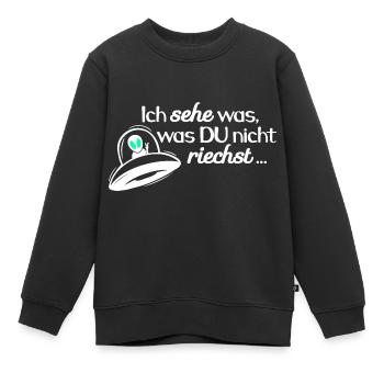 UFO - Ich sehe was - was DU nicht siehst 2 - Kinder Premium Organic Sweatshirt - Schwarz - Vorne - AI Model Kid Female (0cm)