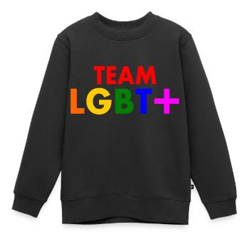 Lgbt - Sweat Premium enfant bio - noir - Devant - AI Model Kid Female (0cm)