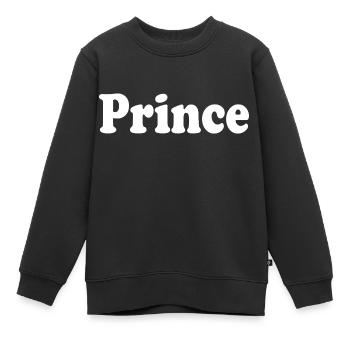 Prince - Sweat Premium enfant bio - noir - Devant - AI Model Kid Female (0cm)