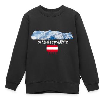 schmittenhöhe,berg,berge,österreich,skigebiet,ski - Kinder Premium Organic Sweatshirt - Schwarz - Vorne - AI Model Kid Female (0cm)