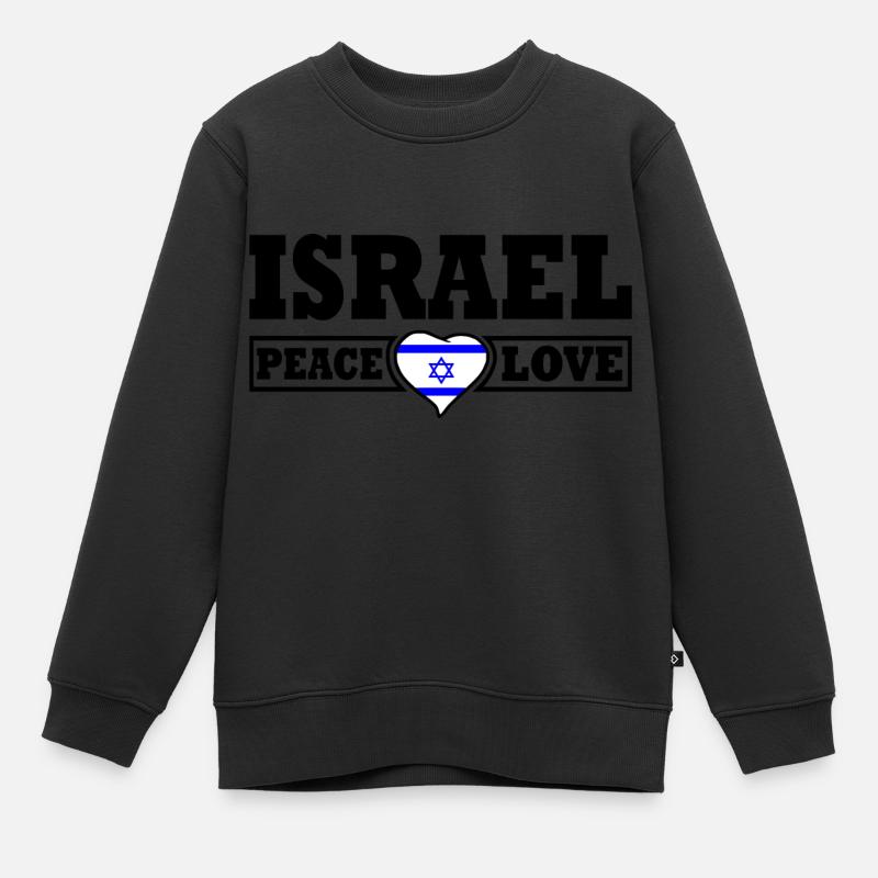 Israel - Kids Premium Organic Sweatshirt - black