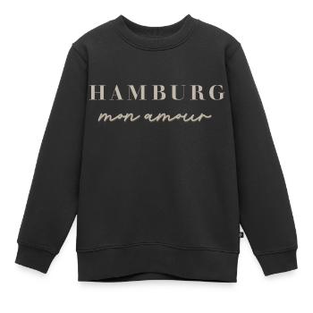 HAMBURG MON AMOUR - Kinder Premium Organic Sweatshirt - Schwarz - Vorne - AI Model Kid Female (0cm)
