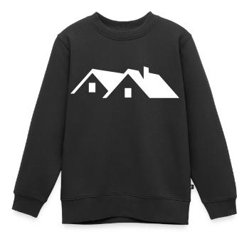 Roof - Kids Premium Organic Sweatshirt - black - Front - AI Model Kid Female (0cm)