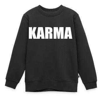 Karma - Kids Premium Organic Sweatshirt - black - Front - AI Model Kid Female (0cm)