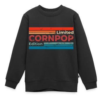 Corn Pop était un mauvais mec Retro Cornpop Meme - Sweat Premium enfant bio - noir - Devant - AI Model Kid Female (0cm)