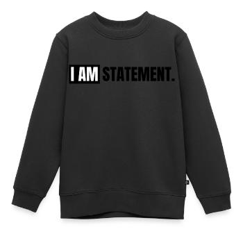 DÉCLARATION JE SUIS Noir/Blanc - Sweat Premium enfant bio - noir - Devant - AI Model Kid Female (0cm)