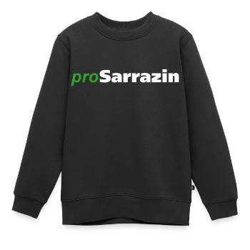 proSarrazin - Kinder Premium Organic Sweatshirt - Schwarz - Vorne - AI Model Kid Female (0cm)