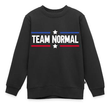 Équipe Normale - Sweat Premium enfant bio - noir - Devant - AI Model Kid Female (0cm)