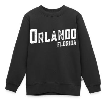 Orlando Floride - Sweat Premium enfant bio - noir - Devant - AI Model Kid Female (0cm)