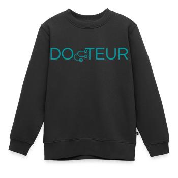 docteur idée cadeau - Sweat Premium enfant bio - noir - Devant - AI Model Kid Female (0cm)