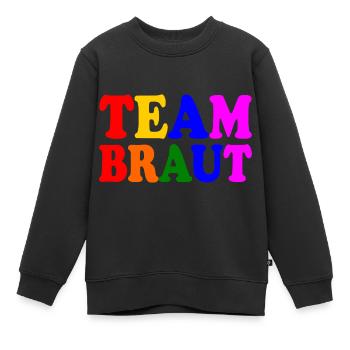Team braut - Kinder Premium Organic Sweatshirt - Schwarz - Vorne - AI Model Kid Female (0cm)