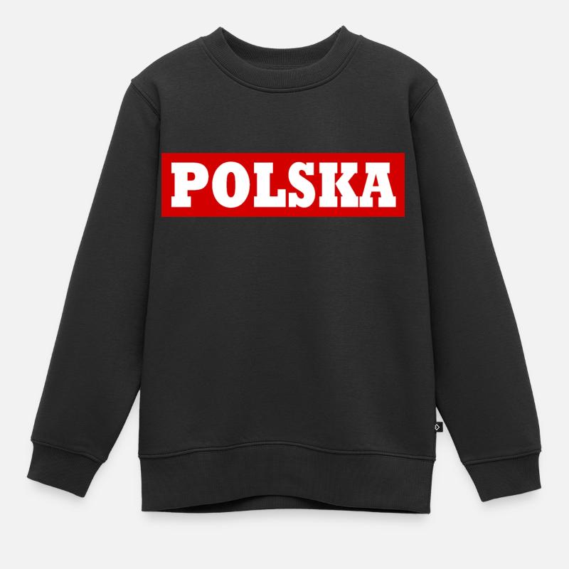 Polska - Sweat Premium enfant bio - noir