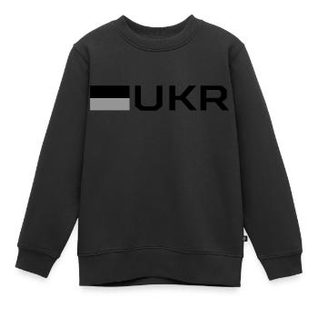 Drapeau de l’Ukraine - Sweat Premium enfant bio - noir - Devant - AI Model Kid Female (0cm)