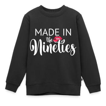 FABRIQUÉ DANS LES ANNÉES QUATRE-VINGT-DIX - Sweat Premium enfant bio - noir - Devant - AI Model Kid Female (0cm)