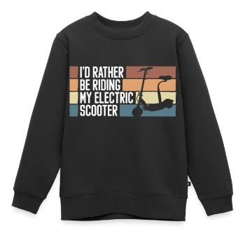 Rollerfahrer E-Roller Hybrid - Kinder Premium Organic Sweatshirt - Schwarz - Vorne - AI Model Kid Female (0cm)