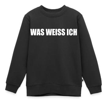 Was weiss ich - Kinder Premium Organic Sweatshirt - Schwarz - Vorne - AI Model Kid Female (0cm)