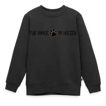 Pour toujours dans le cœur - Sweat Premium enfant bio - noir - Devant - AI Model Kid Female (0cm)