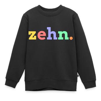 Zehn 10. Geburtstag - Kinder Premium Organic Sweatshirt - Schwarz - Vorne - AI Model Kid Female (0cm)
