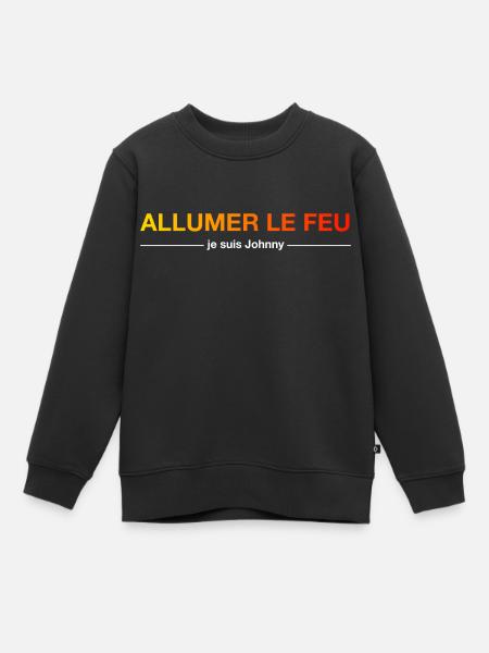 allumer le feu - Sweat Premium enfant bio - noir