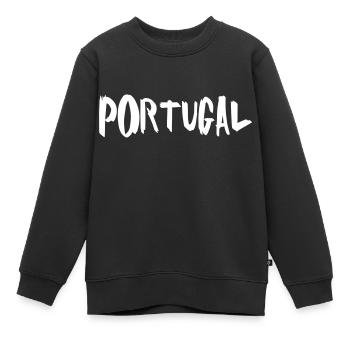 Portugal - Sweat Premium enfant bio - noir - Devant - AI Model Kid Female (0cm)