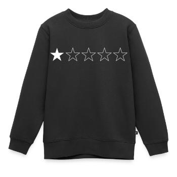 1-Sterne-Bewertung - 1-Sterne-Bewertung - Kinder Premium Organic Sweatshirt - Schwarz - Vorne - AI Model Kid Female (0cm)