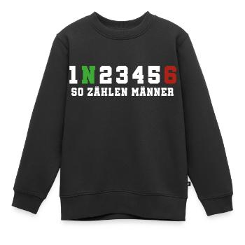 1n23456 Motorrad Gangschaltung Motorradfahrer - Kinder Premium Organic Sweatshirt - Schwarz - Vorne - AI Model Kid Female (0cm)