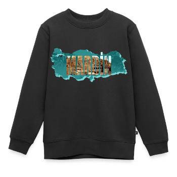 mardin panorama - Sweat Premium enfant bio - noir - Devant - AI Model Kid Female (0cm)