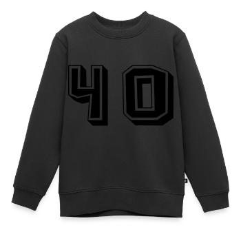 40 JAHRE. 40-jähriges JUBILÄUM. JUBILÄUM 40 JAHRE. 40 - Kinder Premium Organic Sweatshirt - Schwarz - Vorne - AI Model Kid Female (0cm)