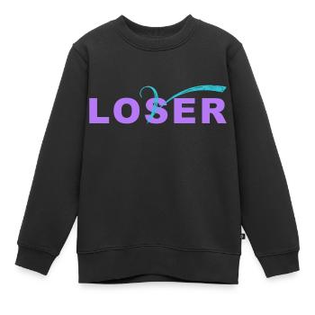 Verlierer-Liebhaber - Kinder Premium Organic Sweatshirt - Schwarz - Vorne - AI Model Kid Female (0cm)