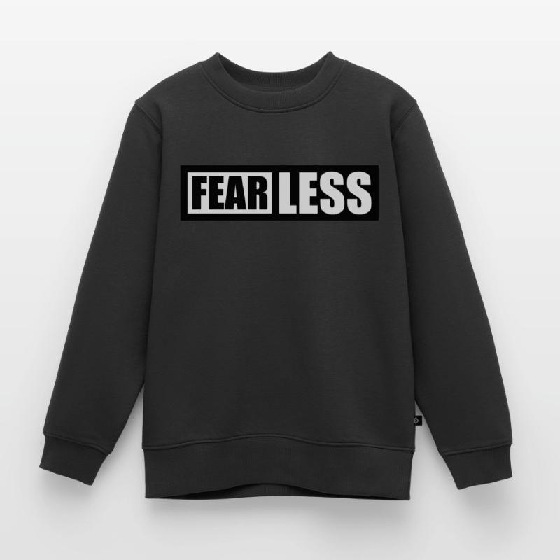 Conception de citation de texte intrépide Sweat Premium enfant bio