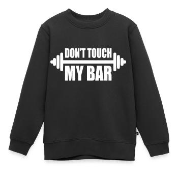 dont touch my bar - Kinder Premium Organic Sweatshirt - Schwarz - Vorne - AI Model Kid Female (0cm)