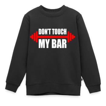 d'ont touch my bar - Kinder Premium Organic Sweatshirt - Schwarz - Vorne - AI Model Kid Female (0cm)
