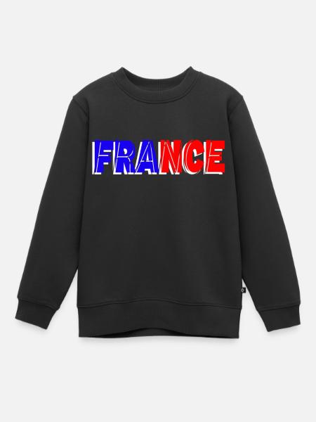 france - Kinder Premium Organic Sweatshirt - Schwarz