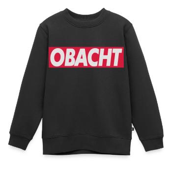 Obacht - Kinder Premium Organic Sweatshirt - Schwarz - Vorne - AI Model Kid Female (0cm)