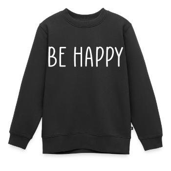 Sois heureux - Sweat Premium enfant bio - noir - Devant - AI Model Kid Female (0cm)