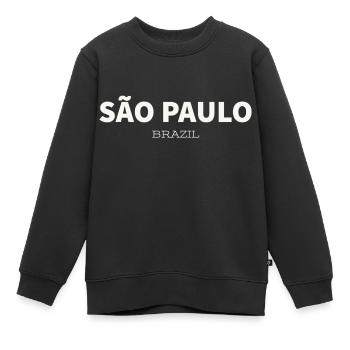 SÃO PAULO - Sweat Premium enfant bio - noir - Devant - AI Model Kid Female (0cm)