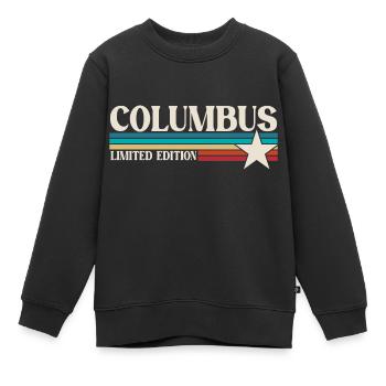 Columbus Ohio - Sweat Premium enfant bio - noir - Devant - AI Model Kid Female (0cm)