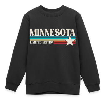 Minnesota - Kinder Premium Organic Sweatshirt - Schwarz - Vorne - AI Model Kid Female (0cm)