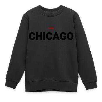 CHICAGO - Sweat Premium enfant bio - noir - Devant - AI Model Kid Female (0cm)