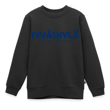 Jyväskylä - Finland - Coordinates - Longitude - Kids Premium Organic Sweatshirt - black - Front - AI Model Kid Female (0cm)
