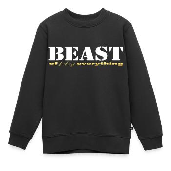Beast everything white - Kinder Premium Organic Sweatshirt - Schwarz - Vorne - AI Model Kid Female (0cm)