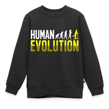 Rollerfahrer Elektrisch E-Roller Fortbewegung - Kinder Premium Organic Sweatshirt - Schwarz - Vorne - AI Model Kid Female (0cm)