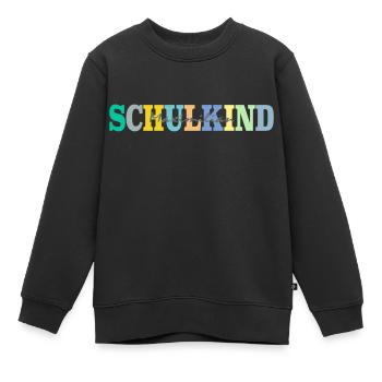 Schulkind mit Maximilian - Kinder Premium Organic Sweatshirt - Schwarz - Vorne - AI Model Kid Female (0cm)