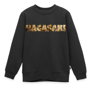 NAGASAKI COLORFUL - Kids Premium Organic Sweatshirt - black - Front - AI Model Kid Female (0cm)