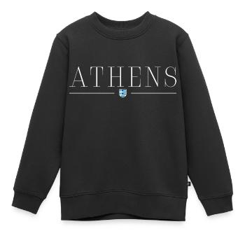 J’adore Athènes - Sweat Premium enfant bio - noir - Devant - AI Model Kid Female (0cm)