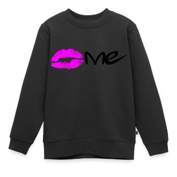 Kiss me - Kinder Premium Organic Sweatshirt - Schwarz - Vorne - AI Model Kid Female (0cm)