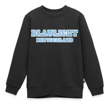 Blaulicht Deutschland Sterne26x10 - Kinder Premium Organic Sweatshirt - Schwarz - Vorne - AI Model Kid Female (0cm)
