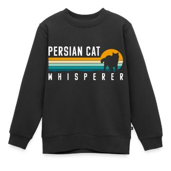 Perser Katze Katzendame Katzenfreund Katzenmama - Kinder Premium Organic Sweatshirt - Schwarz - Vorne - AI Model Kid Female (0cm)