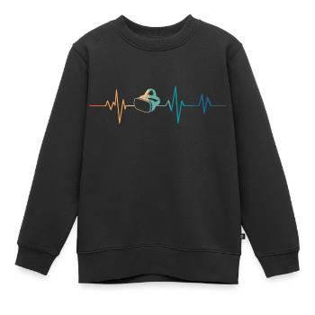 Heartbeat Retro VR-Headset - Kinder Premium Organic Sweatshirt - Schwarz - Vorne - AI Model Kid Female (0cm)